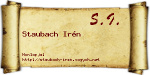 Staubach Irén névjegykártya
